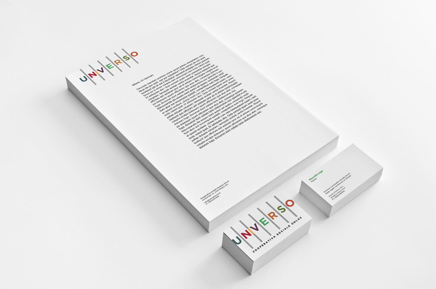 corporate id Jail held inmate colors bars business card Italy milan Bollate cisco academy identity graphic modern