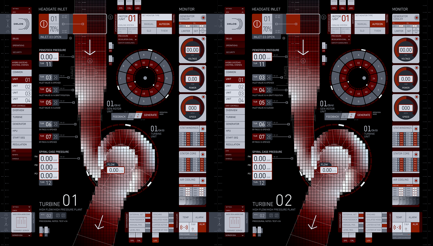 FUI graphics Interface motion design Scifi screen graphics Show ui design westworld