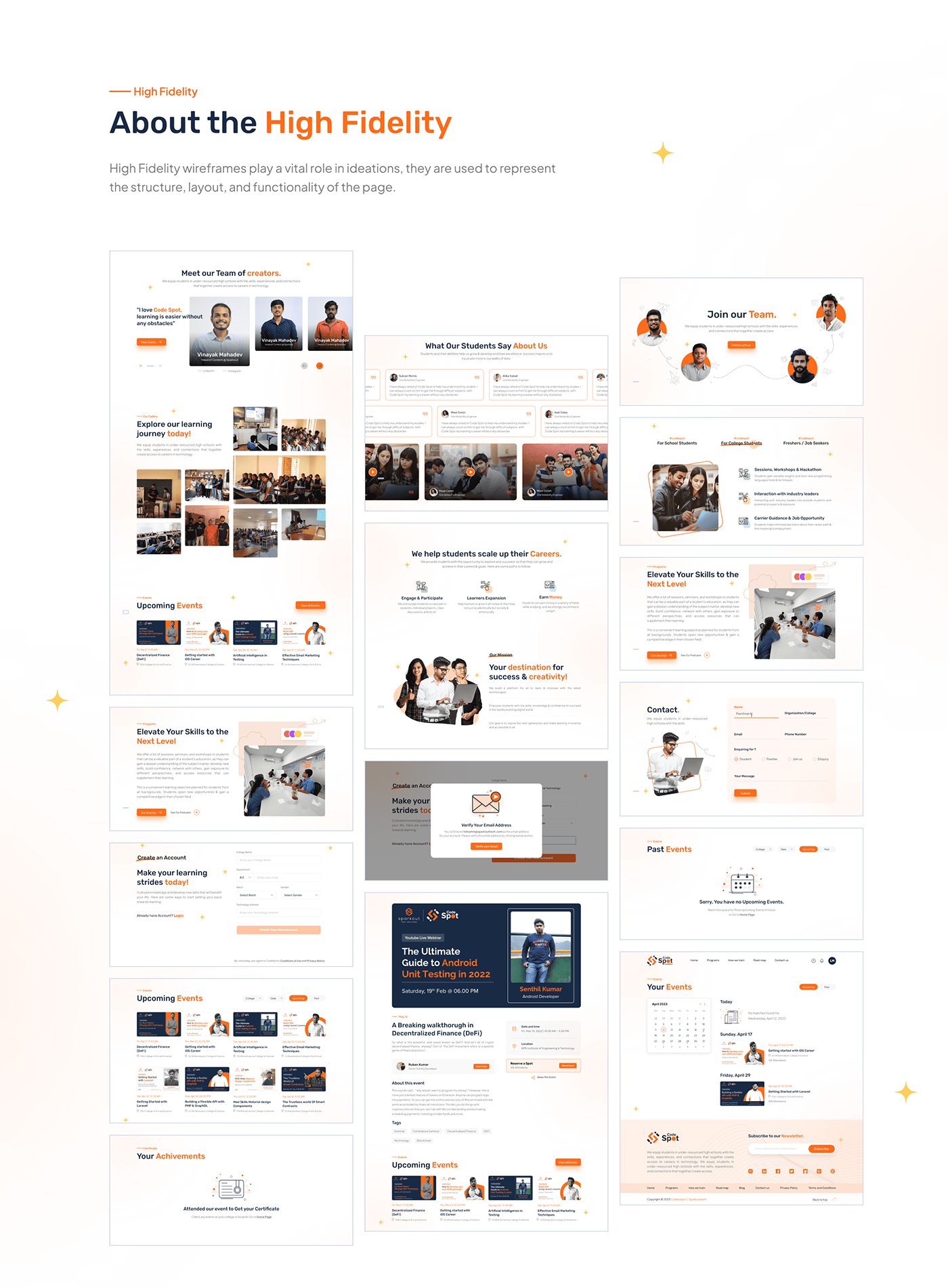 UI/UX learning Figma landing page college ui design Education Case Study user experience