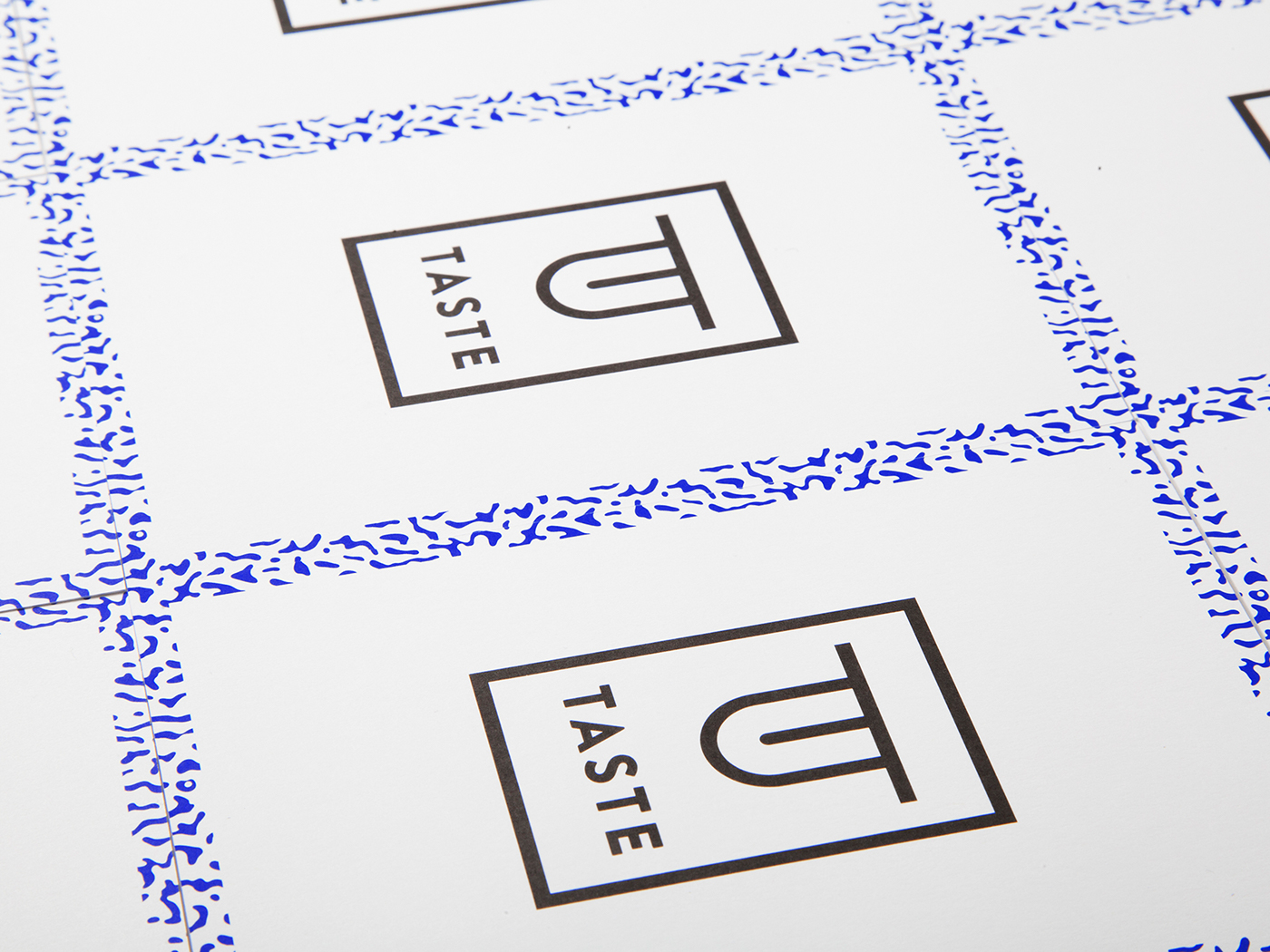 taste Lifestyle Agency Model Agency pattern logo Business Cards branding  graphic design  INFLUENCER ikblue