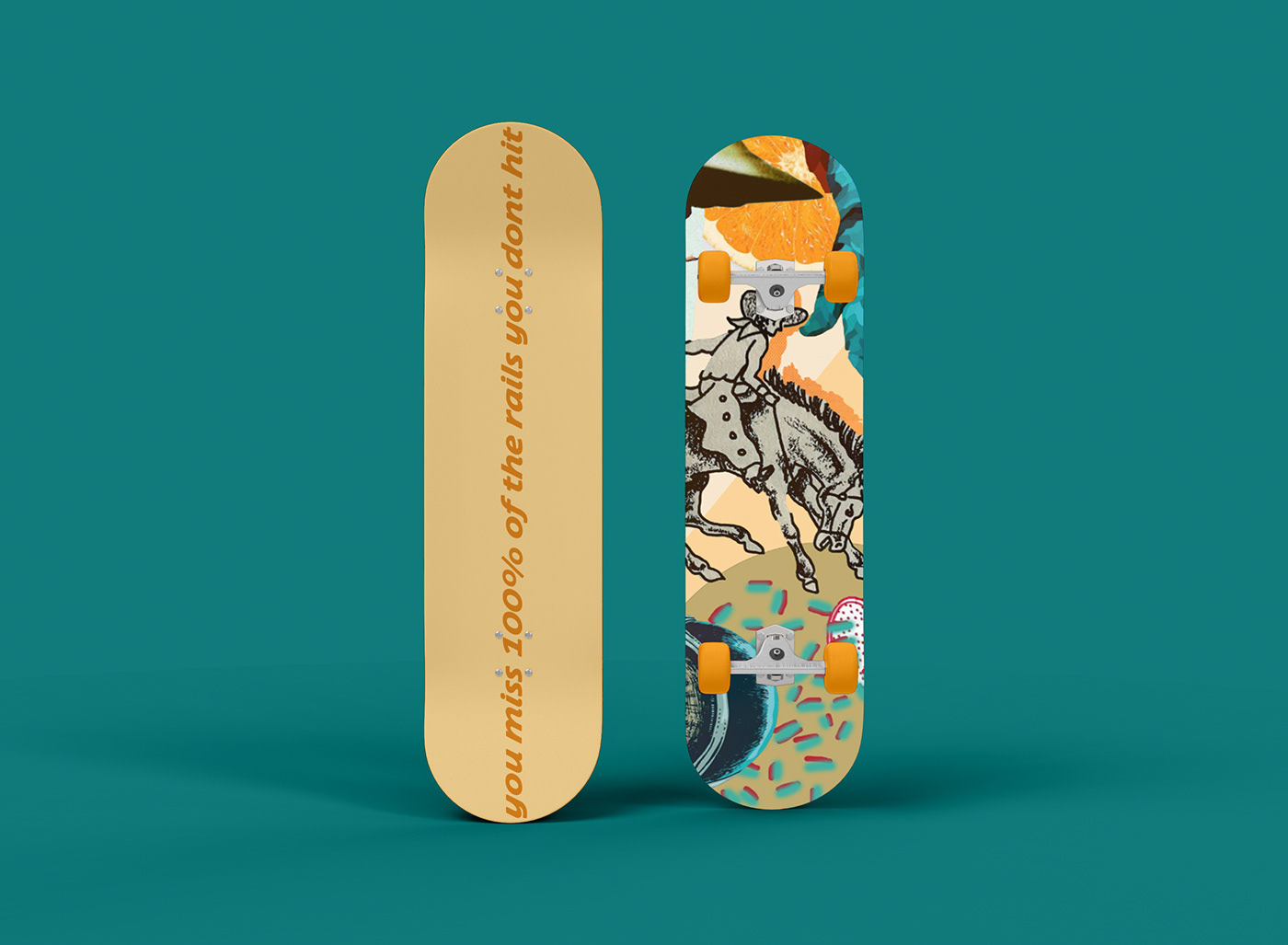 collage design Digital Art  graphic design  skate Skate deck Street