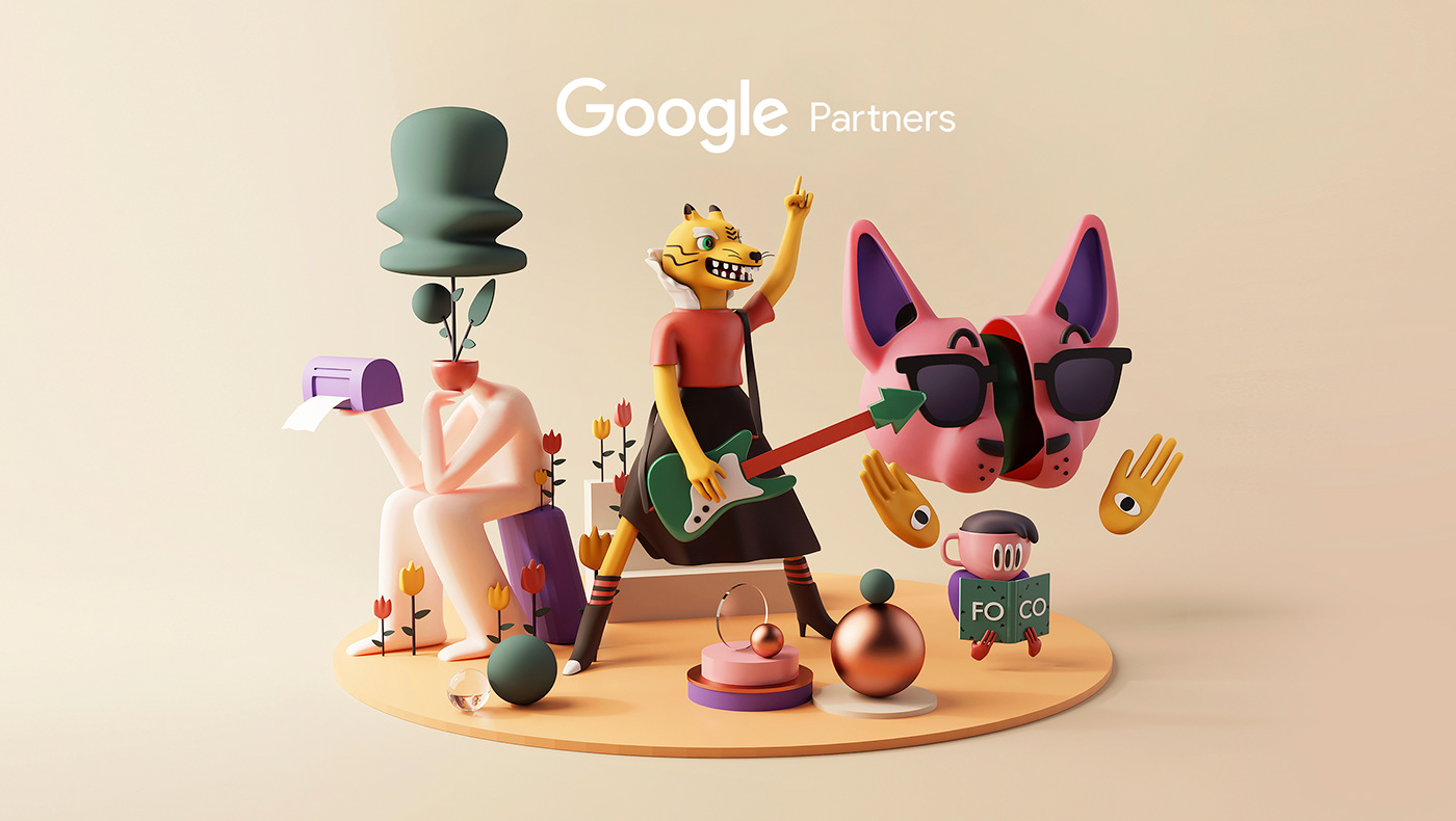 google sticker cinema4d Character design inspiration adobe ILLUSTRATION  creative octane