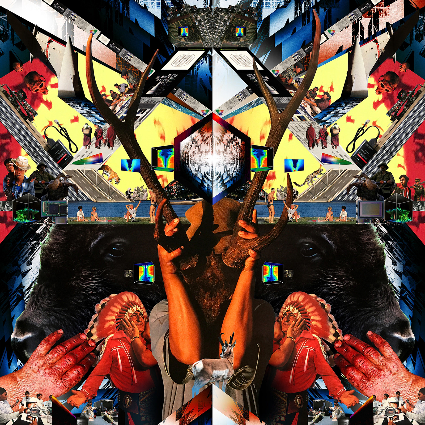 collage Dystopia editorial FINEART newcontemporary Propaganda Retro Scifi Technology vaporwave