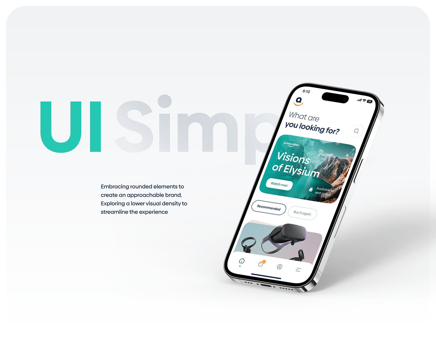 design branding  ui ux app design vr augmented reality concept design rebranding user experience Amazon
