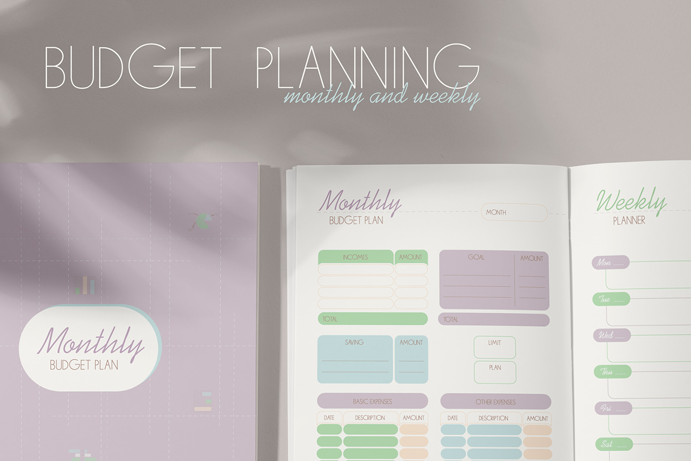 Budget Diary finance money monthly notebook planner weekly planner
