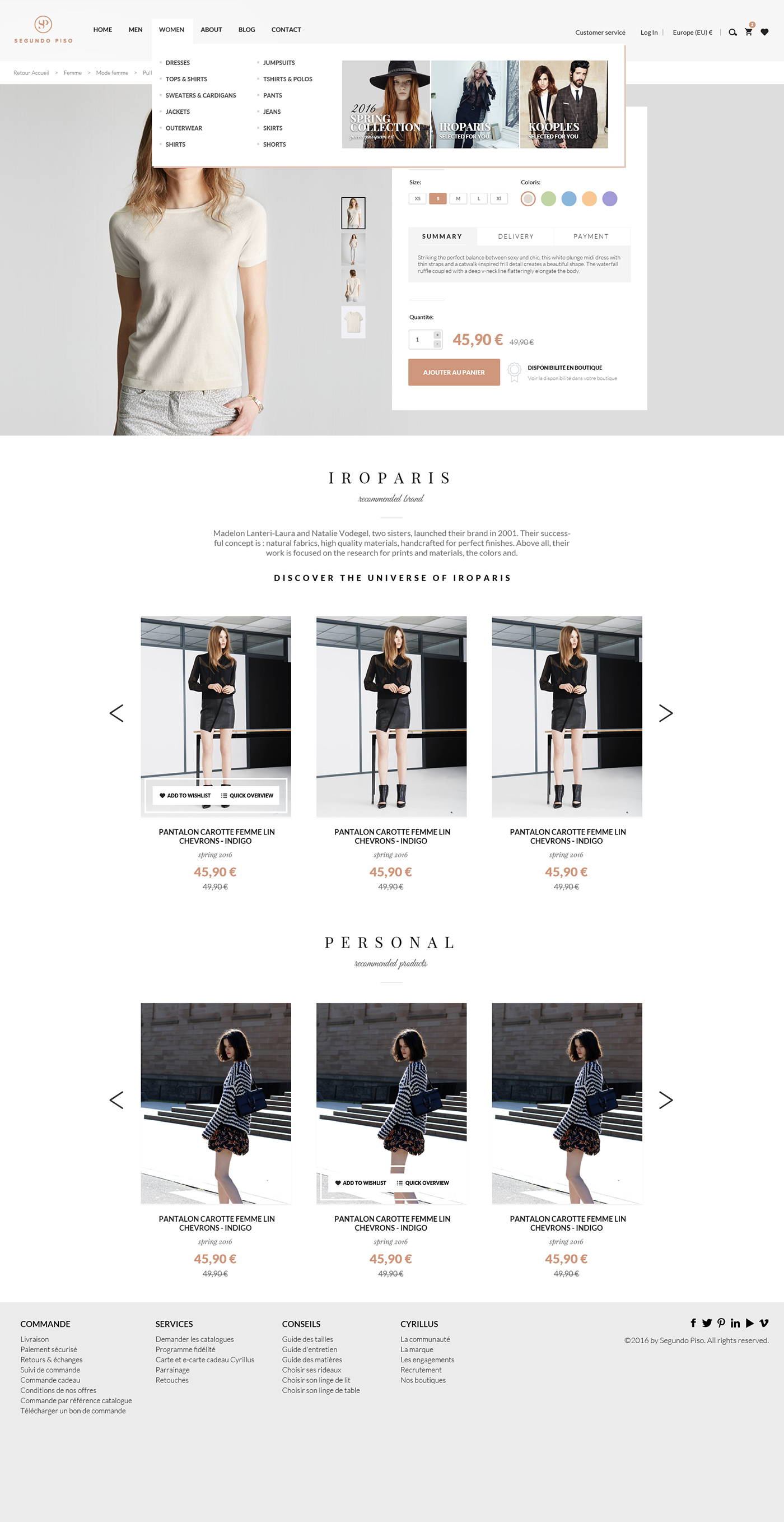 Website Responsive Ecommerce Fashion  brand clean professional beauty woman webshop