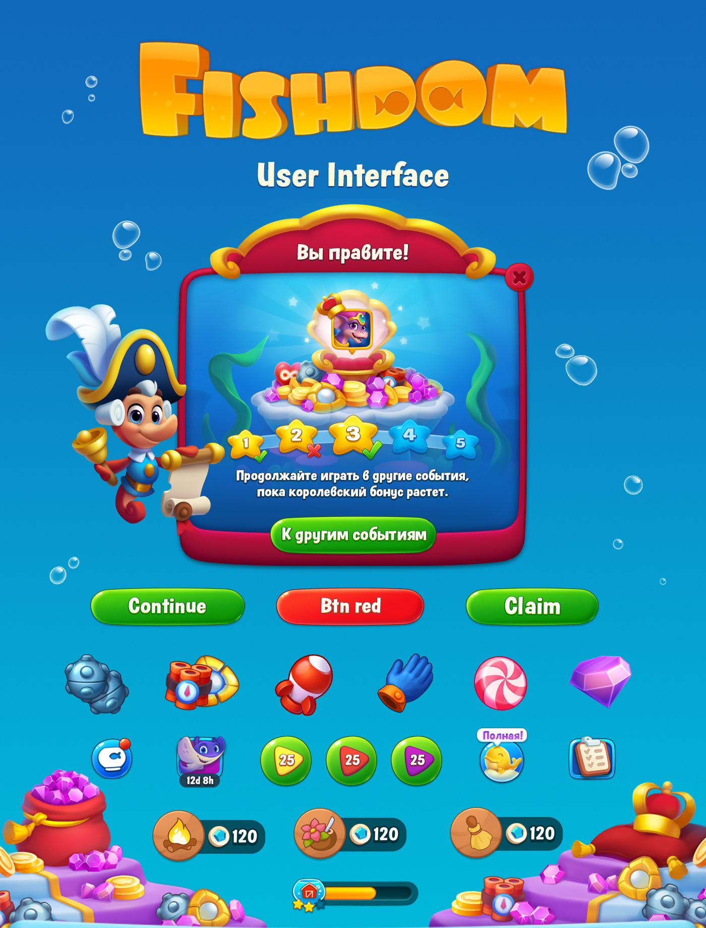 cartoon Playrix Games UI user interface