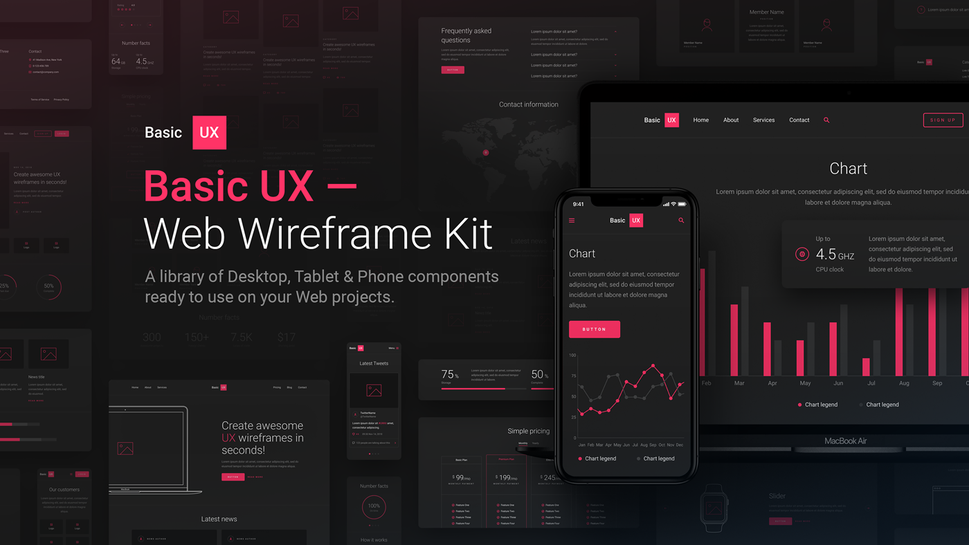 inVISION invision studio studio Wireframe kit ui kit ux kit user journey icons free eCommerce Kit