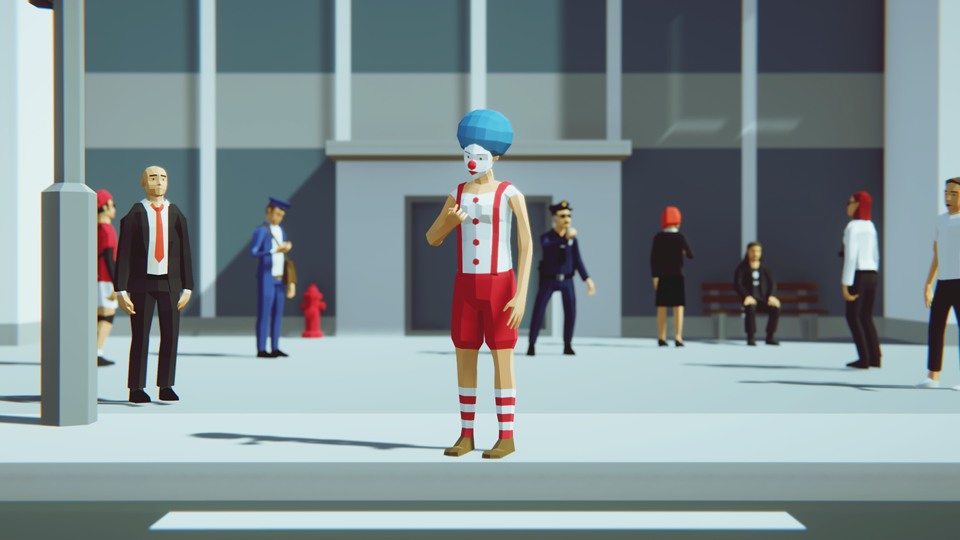 3D animation  characters Gaming LOW lowpoly people poly