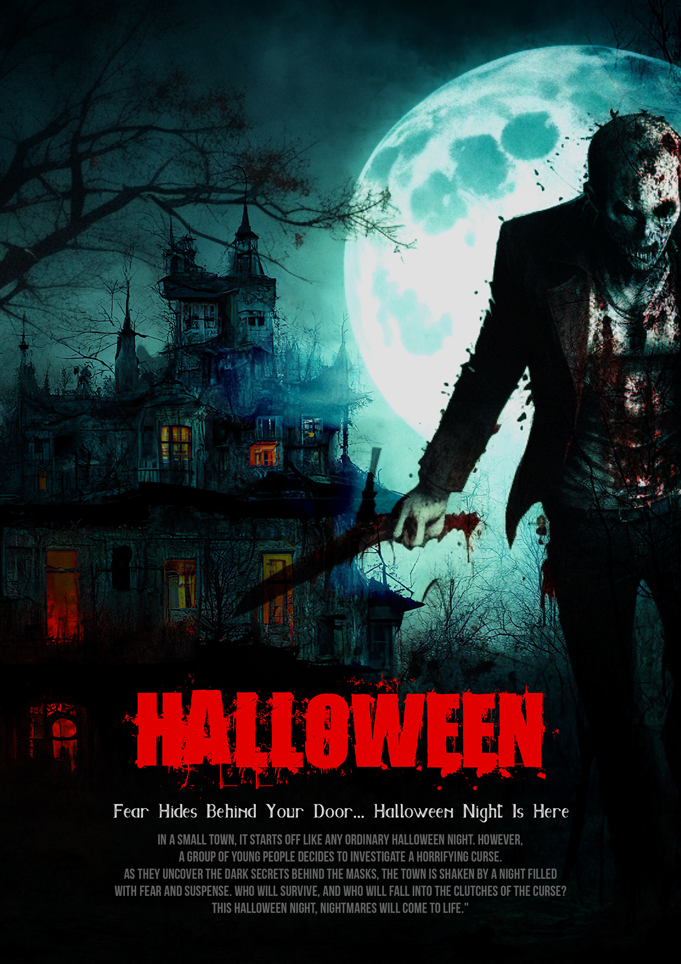 poster design Graphic Designer Poster Design horror movie Film  