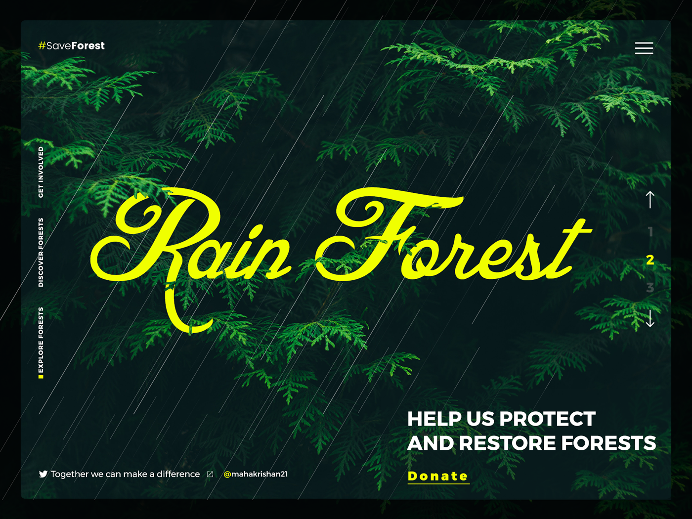 Forest website UI ux UI Interface inspiration Website clean modern homepage landing
