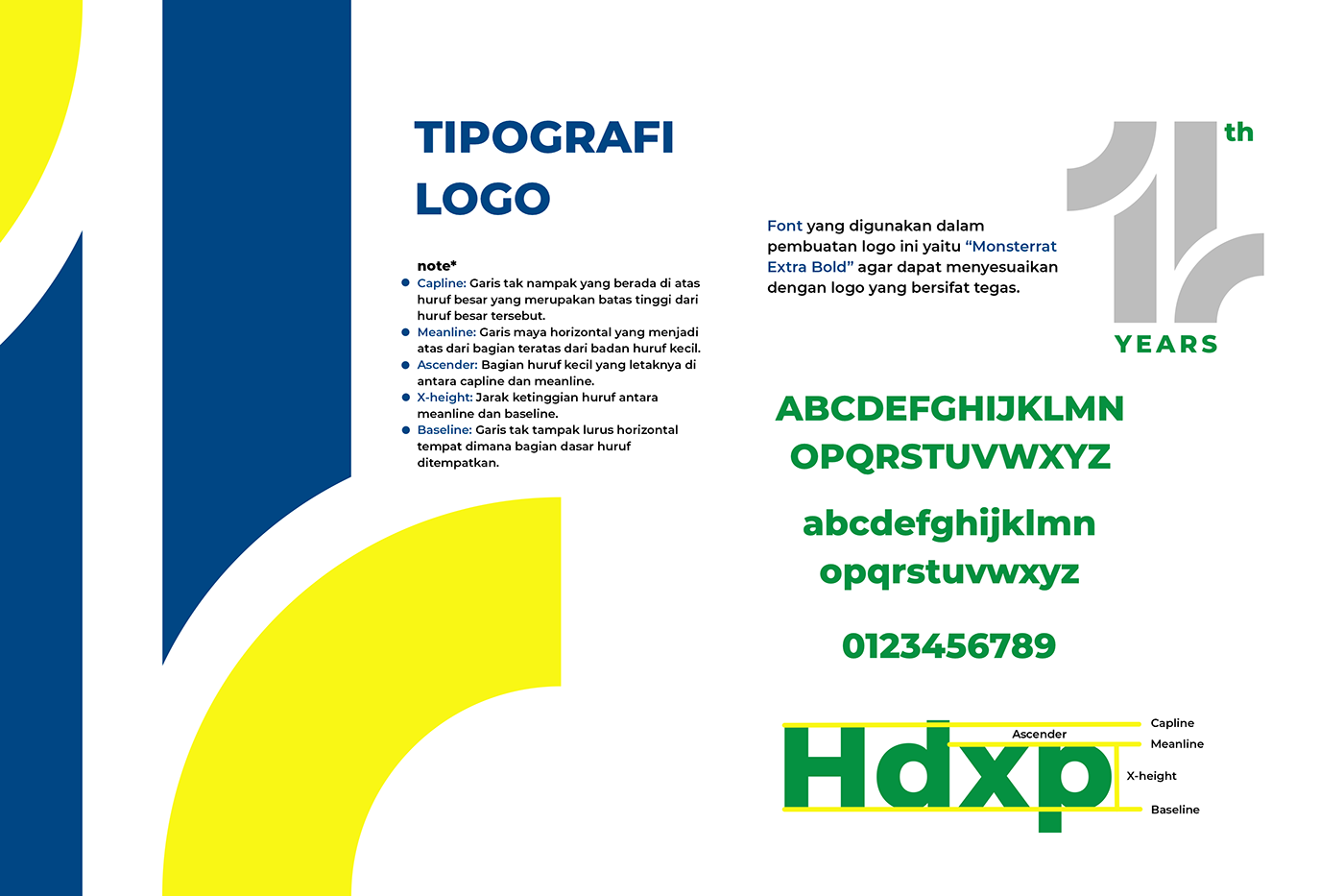 11 years ambigram hut logo Logo Design Logotype visual identity