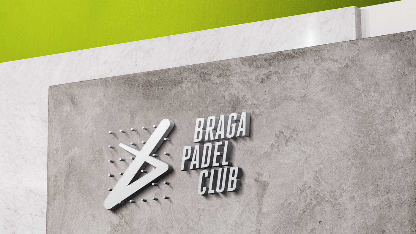 blue Braga branding  green logo neon Padel Portugal sports tennis