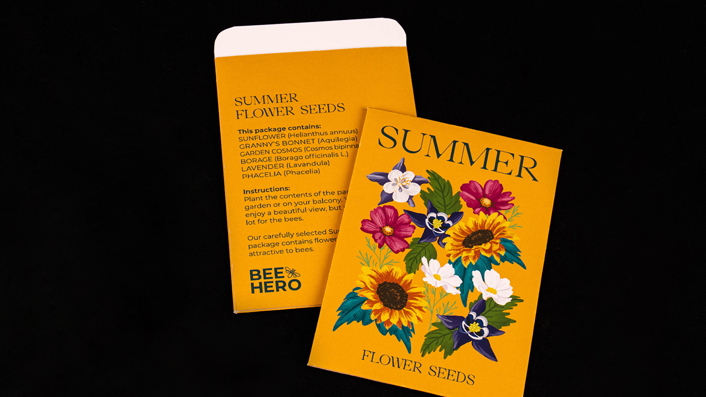 campaign poster Packaging packaging design Poster Design Flowers food illustration bee