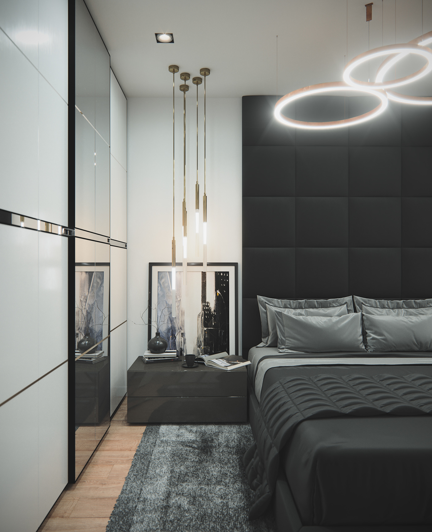 visualization living room design Interior bedroom дизайн интерьер визуализация спальня Render