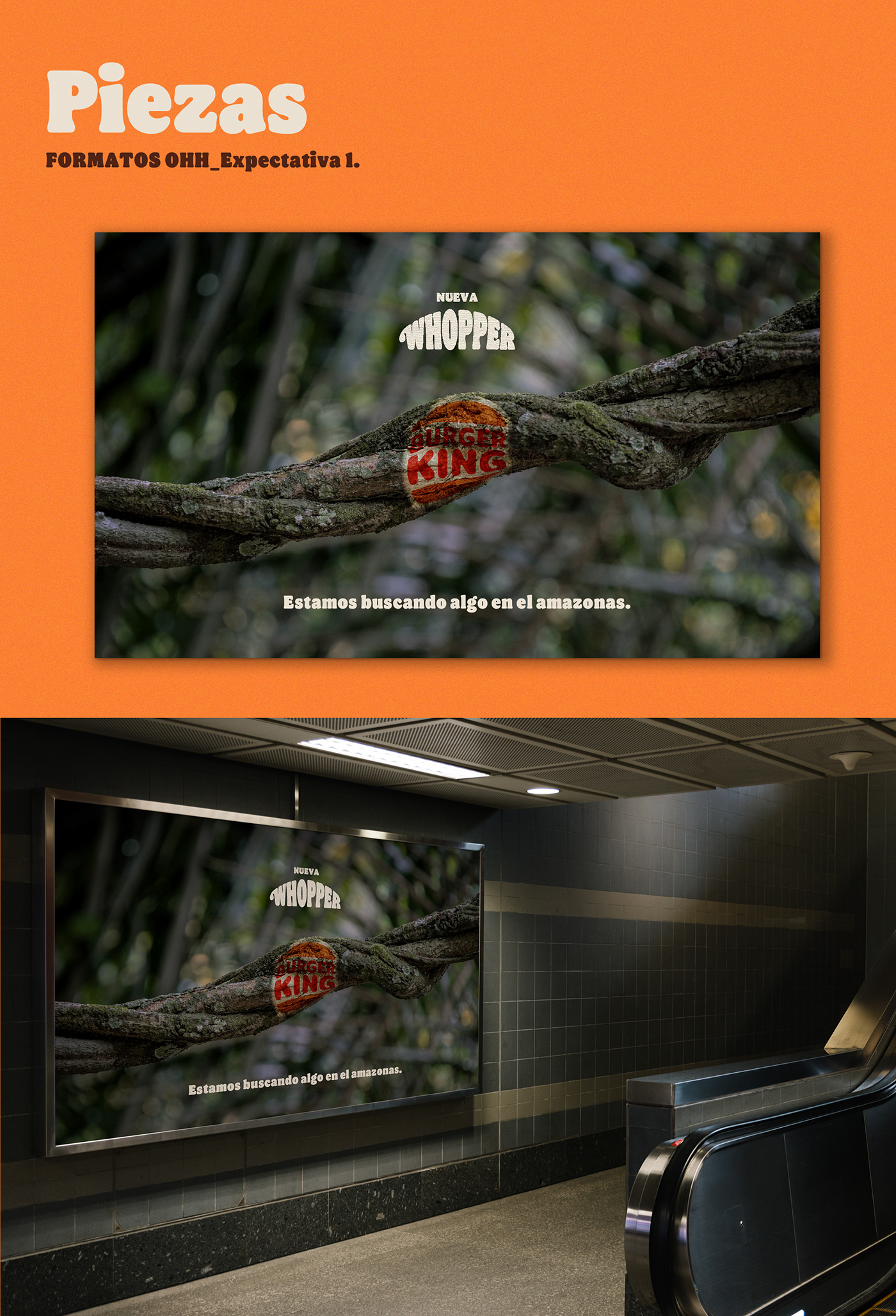 burgerking Amazonas publicidad OOH dooh comida redes sociales diseño gráfico Campañapublicitaria