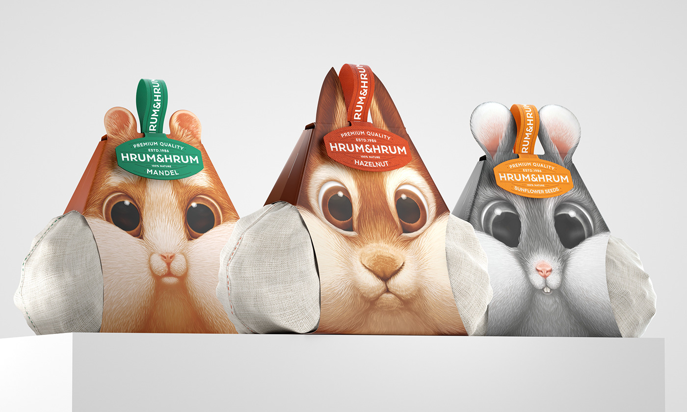 bolimond box design hamster mouse nuts Pack Packaging squirrel