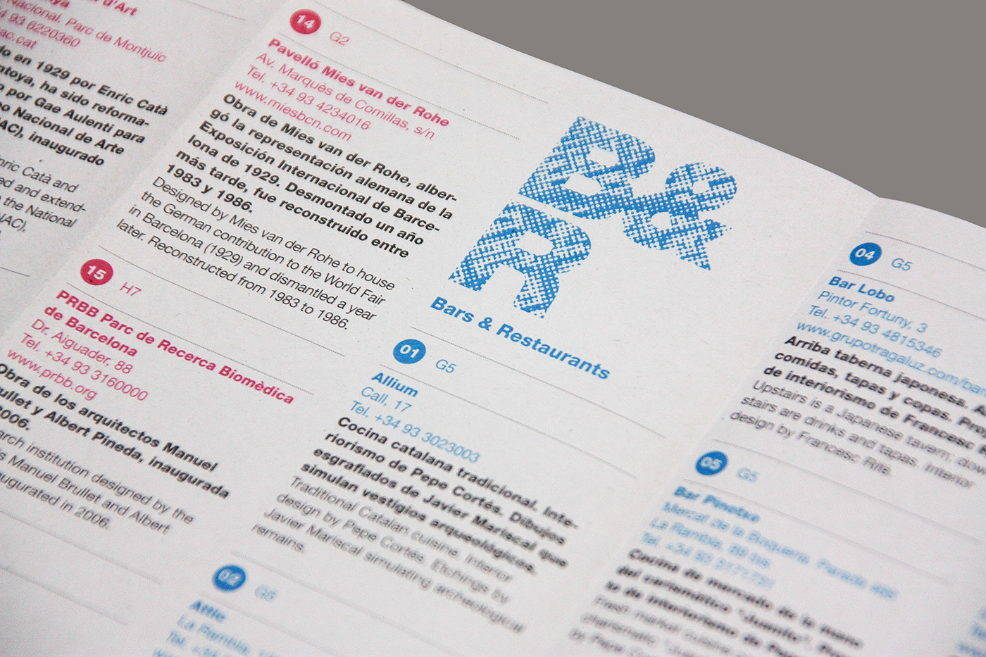barcelona bcn Plan Guide plano guia tipography helvetica BCD brochure