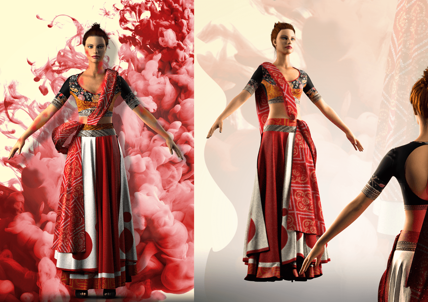 3D Clo3d fashion design Costume Design  styling  photoshop Bollywood marvelous designer Anjumodi deepikapadukone