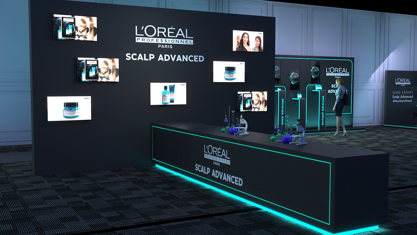 3D 3ds max corona Event modern product launch Render set design  STAGE DESIGN visualization