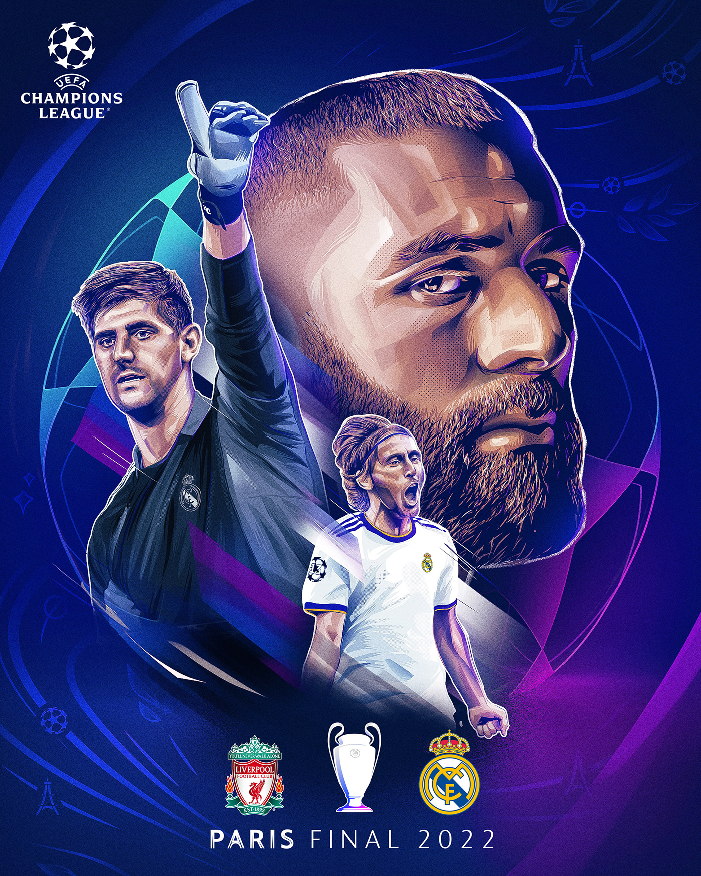 champions league football Liverpool posters Real Madrid soccer Sports Design