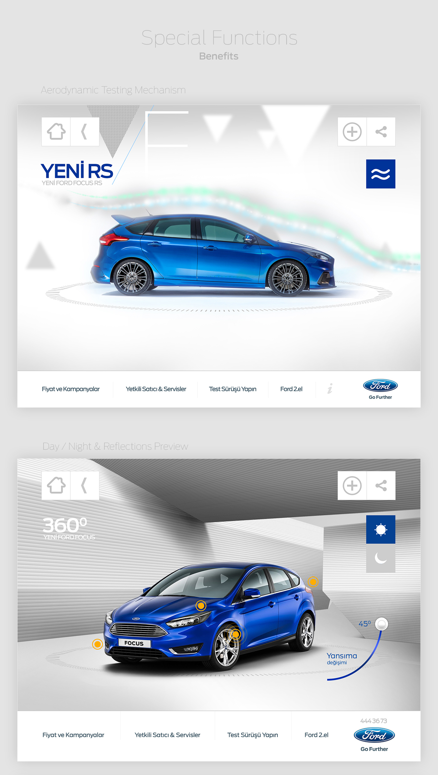 Ford app application iPad mobile user Interface Experience Focus CG