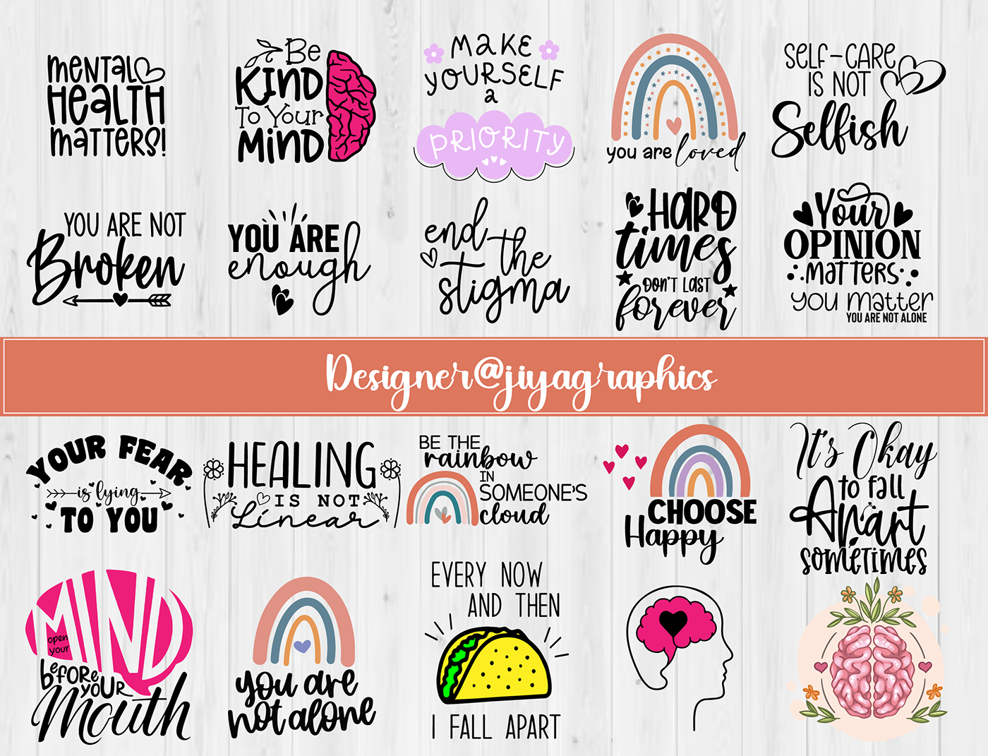 Quotes typography   mental health Digital Art  ILLUSTRATION  Graphic Designer adobe illustrator Advertising  Social media post health awearness