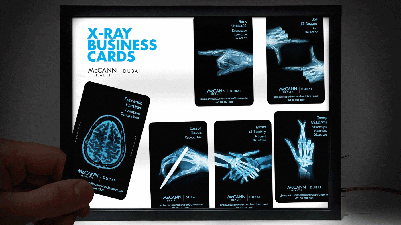 X-Ray Business Card McCann Health business card