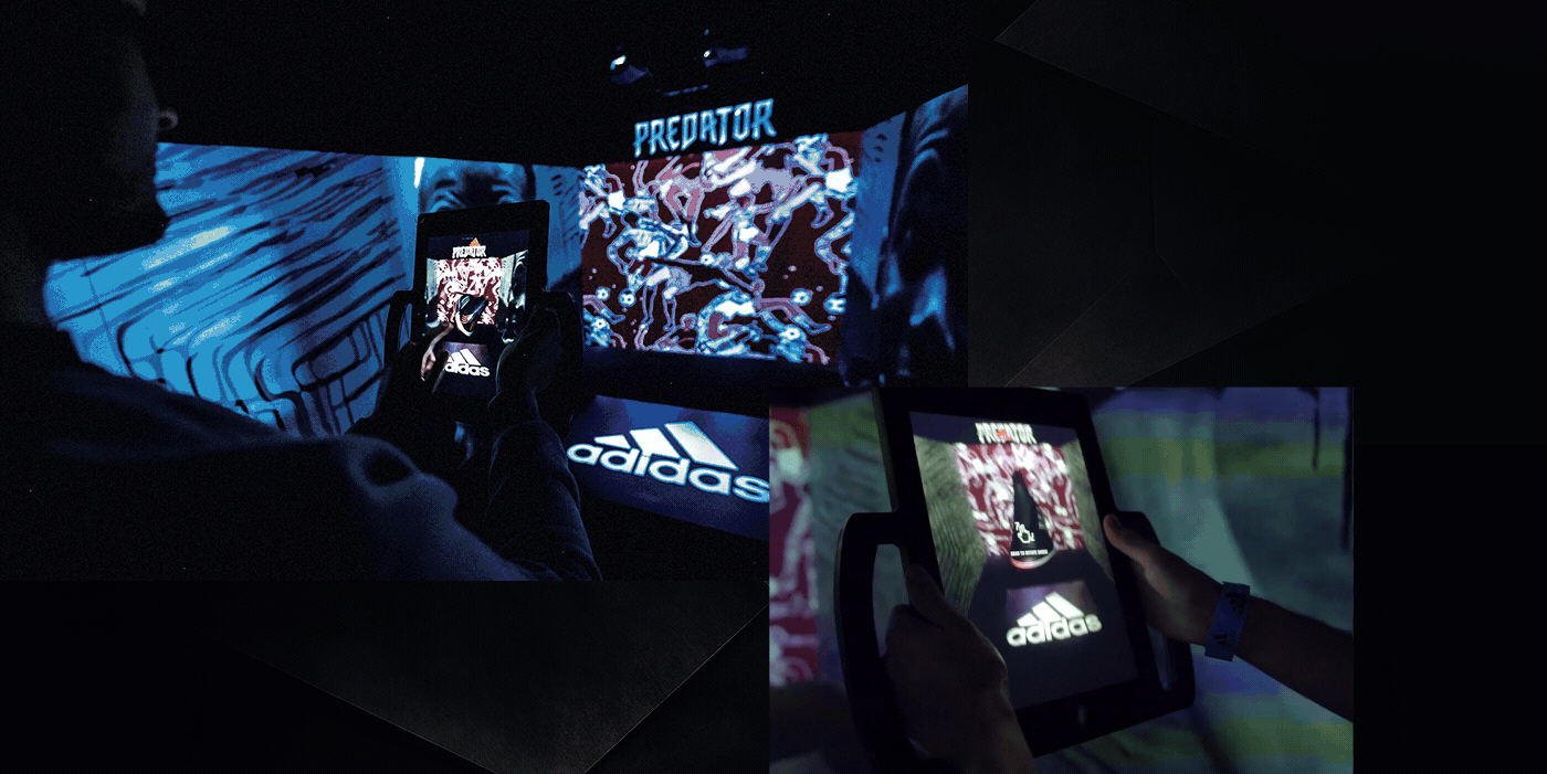 adidas soccer projection mapping augmented reality pogba installation Shipping Container football motion capture