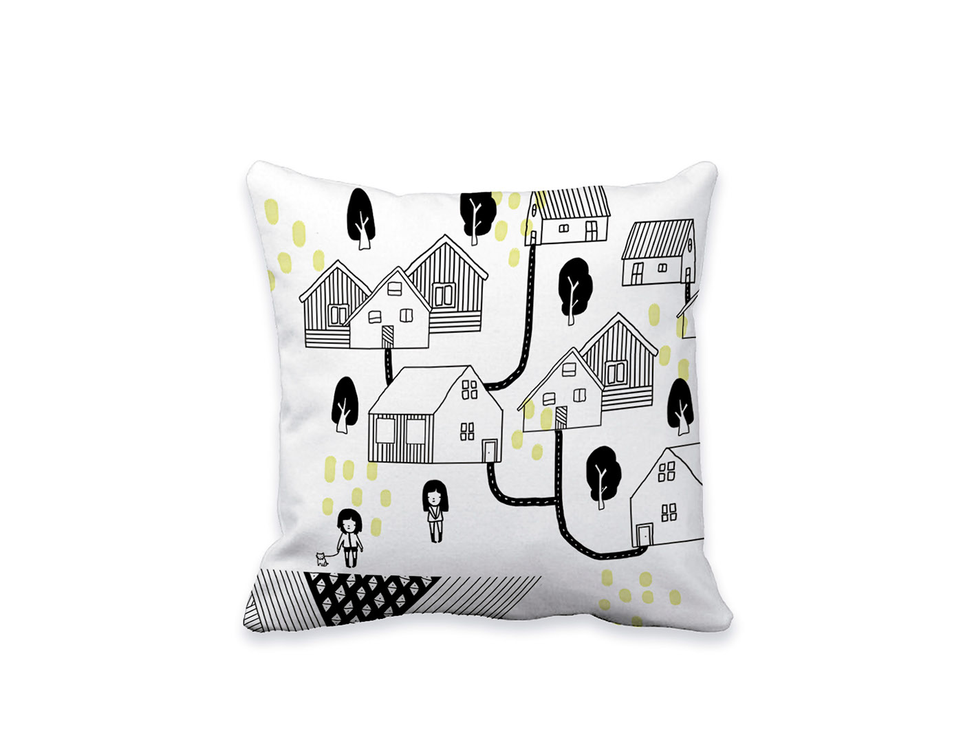 ILLUSTRATION  Patterns ilustracion pillows fabric sirenatorres houses