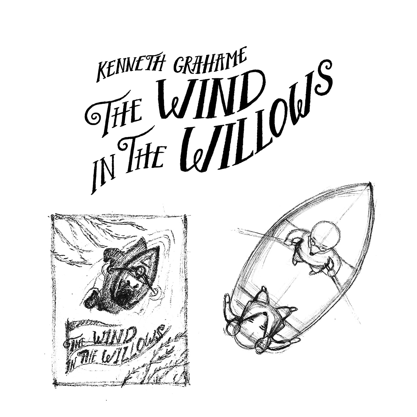 ILLUSTRATION  book cover book cover art book childrens book lettering иллюстрация graphic design  kenneth grahame  the wind in the willows