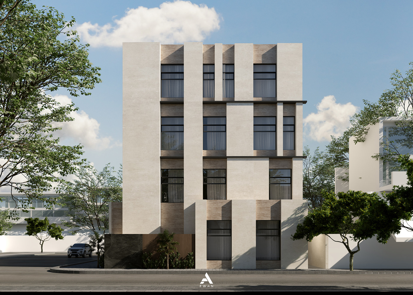 design visual identity exterior architecture visualization 3D Villa house residential economic