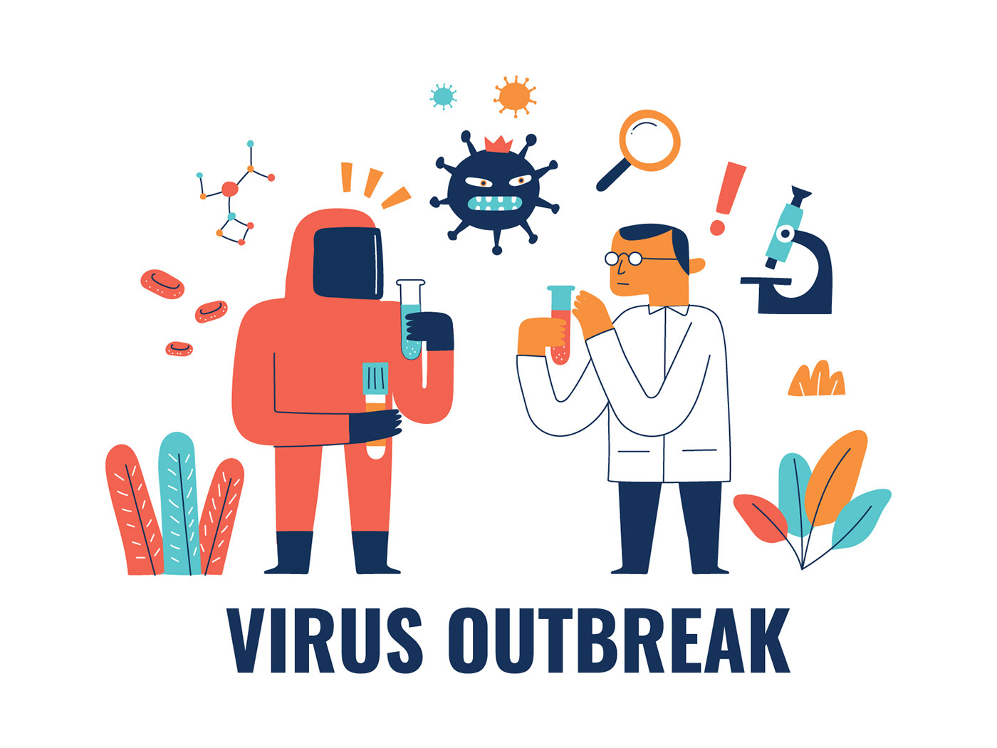 virus Virus Outbreak Coronavirus Health medical sick  fever flu influenza ILLUSTRATION 