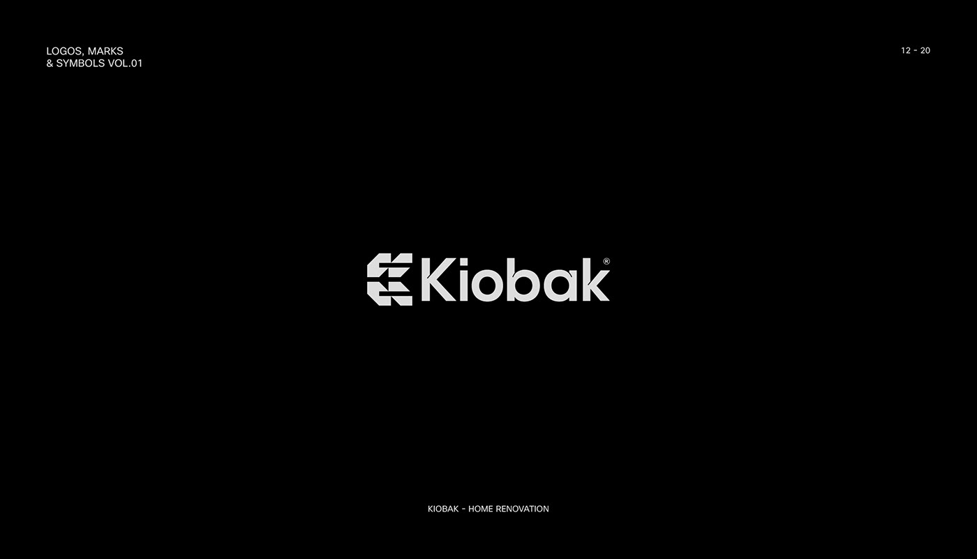Kiobak logo design for home renovation agency