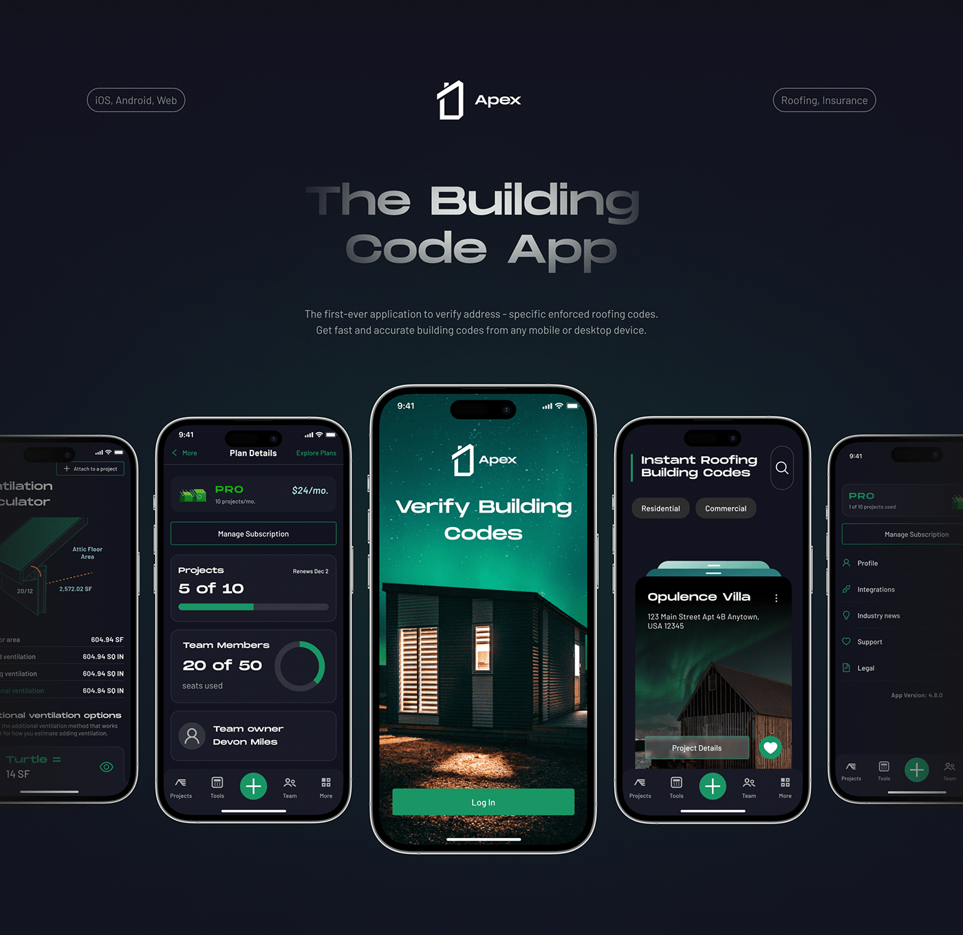 Web Design  construction roofing ux UI interaction real estate ios android Responsive