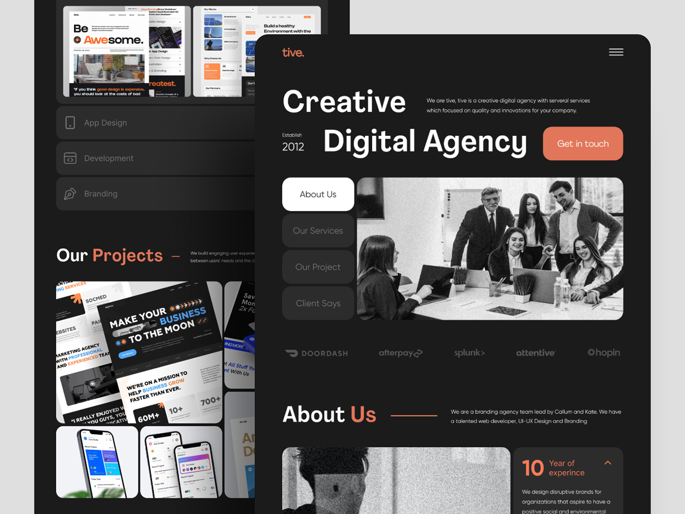 agency Agency Web  creative digital agency landing page UI/UX Web Design  Website Website Design