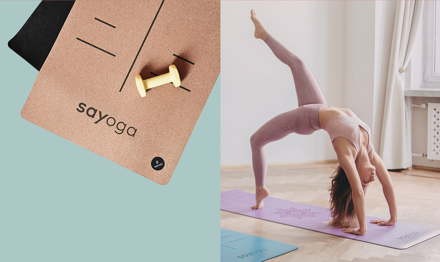 accessories branding  design logo mat minimal modern Packaging Yoga