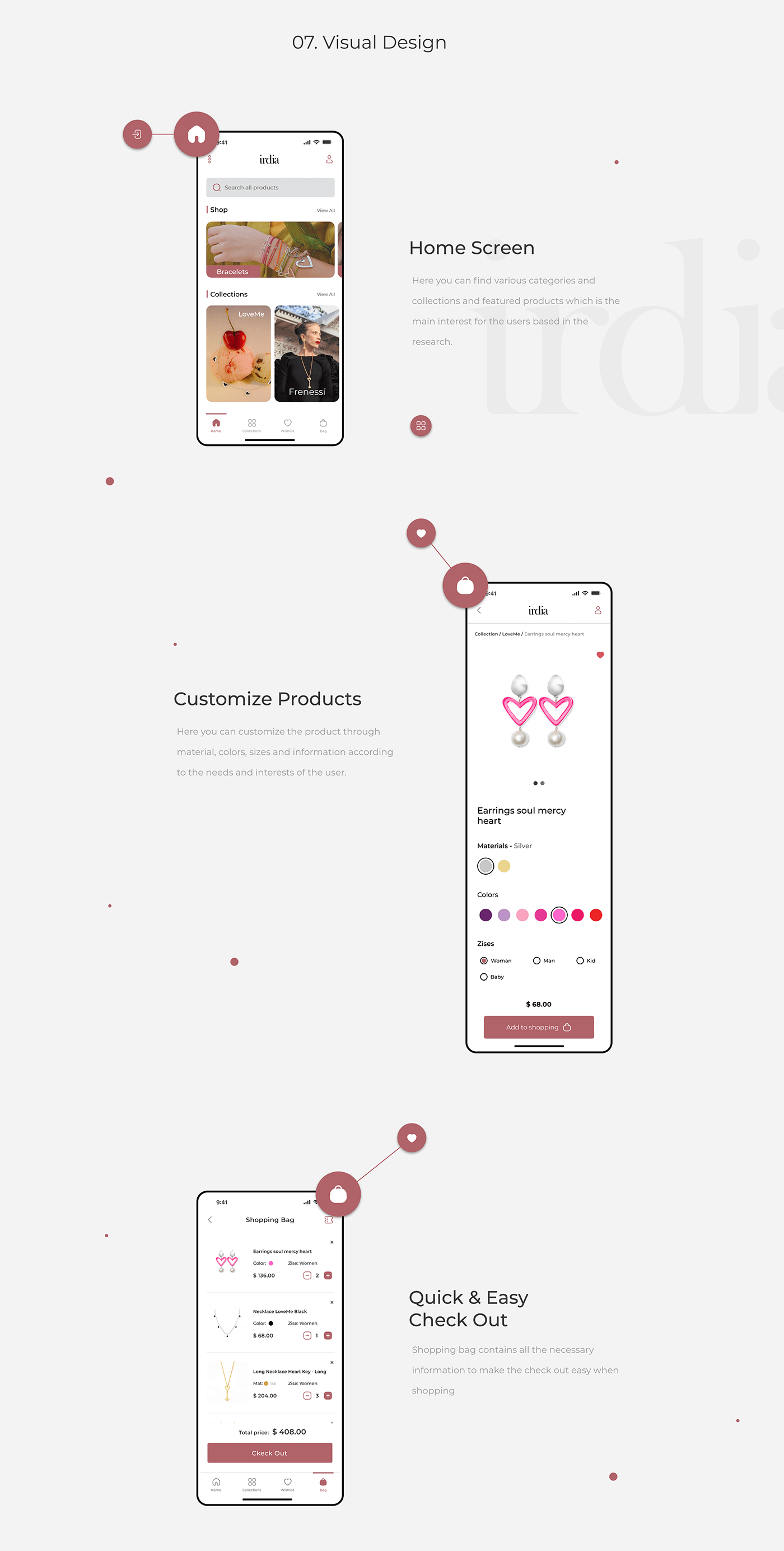 aplication concept Ecommerce irdia Minimalism mobile Mobile app UI ux Fashion 