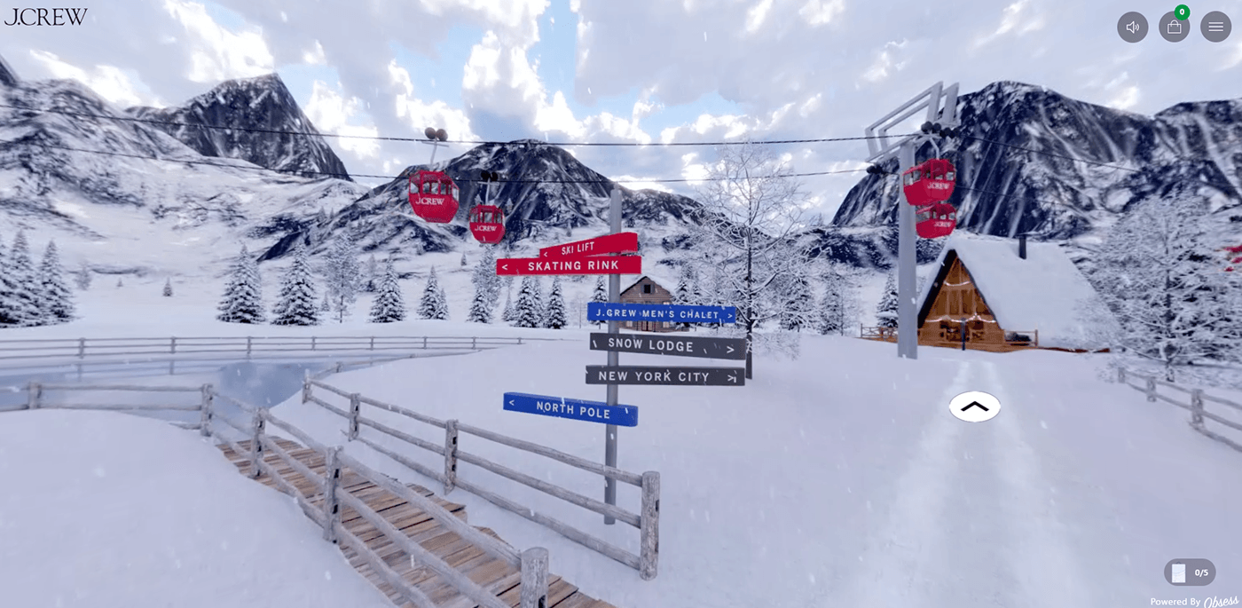 mountain winter snow Christmas Virtual reality vray 3ds max visualization exterior skiresort