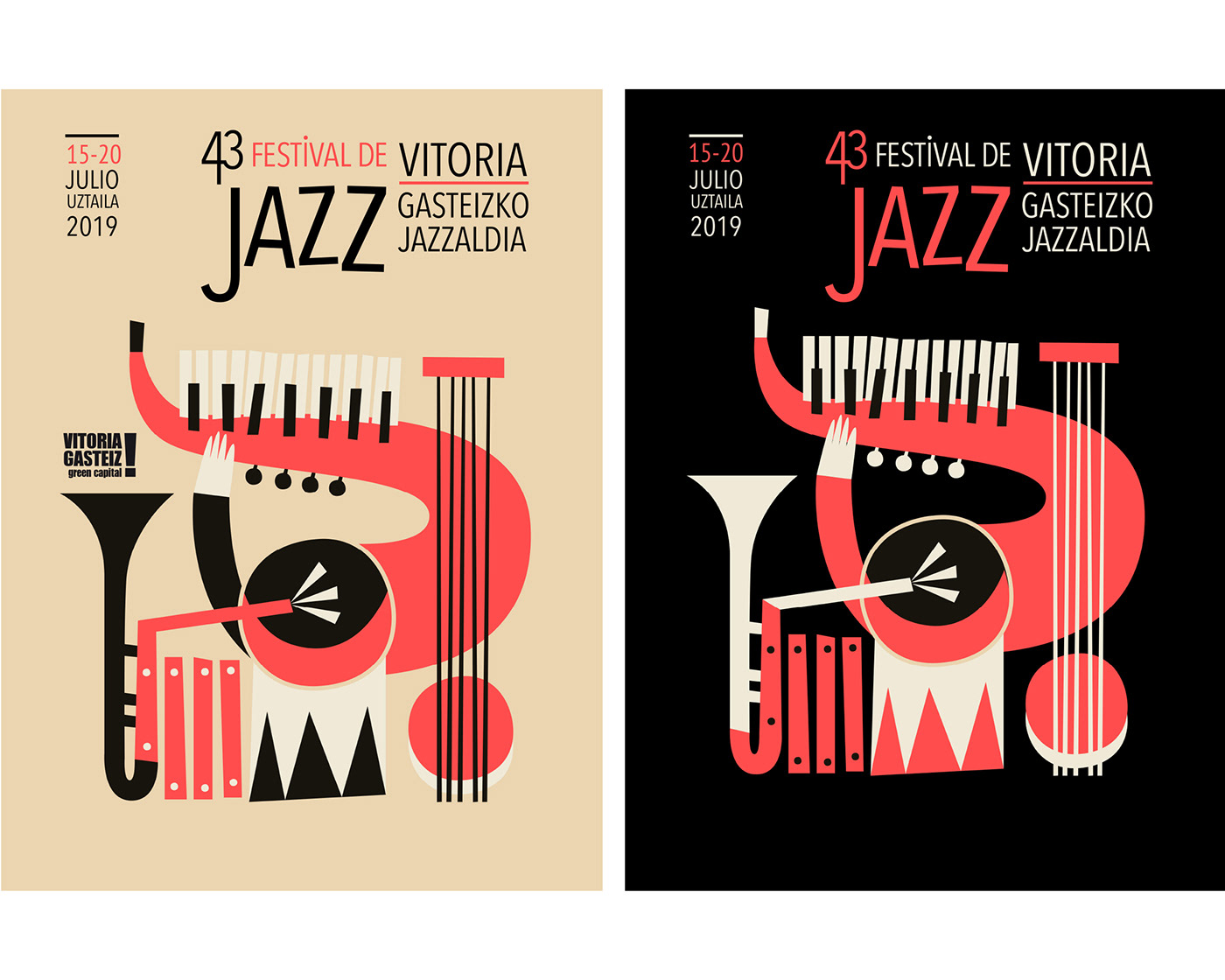 affiche cartel design graphique diseño diseño gráfico Festival musique  gif graphisme jazz poster
