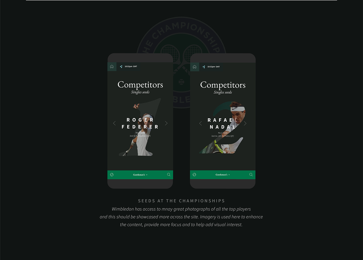 wimbledon tennis Web site UI ux sports interaction design