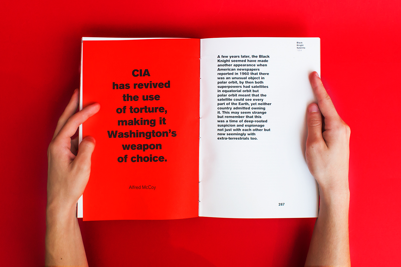 book conspiracy design fbaup red editorial InDesign reality