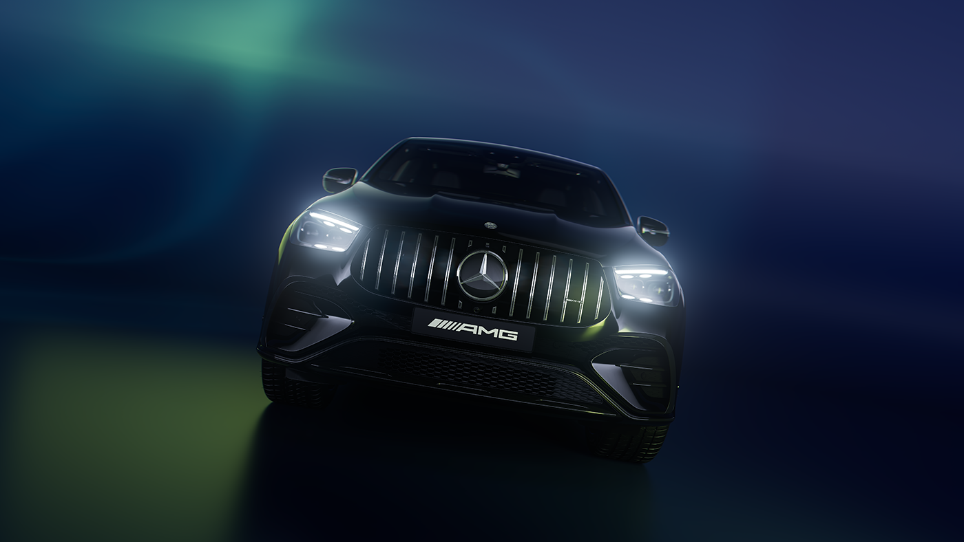 mercedes automotive   CGI Digital Art  visualization car Advertising  visual identity motion design 3D