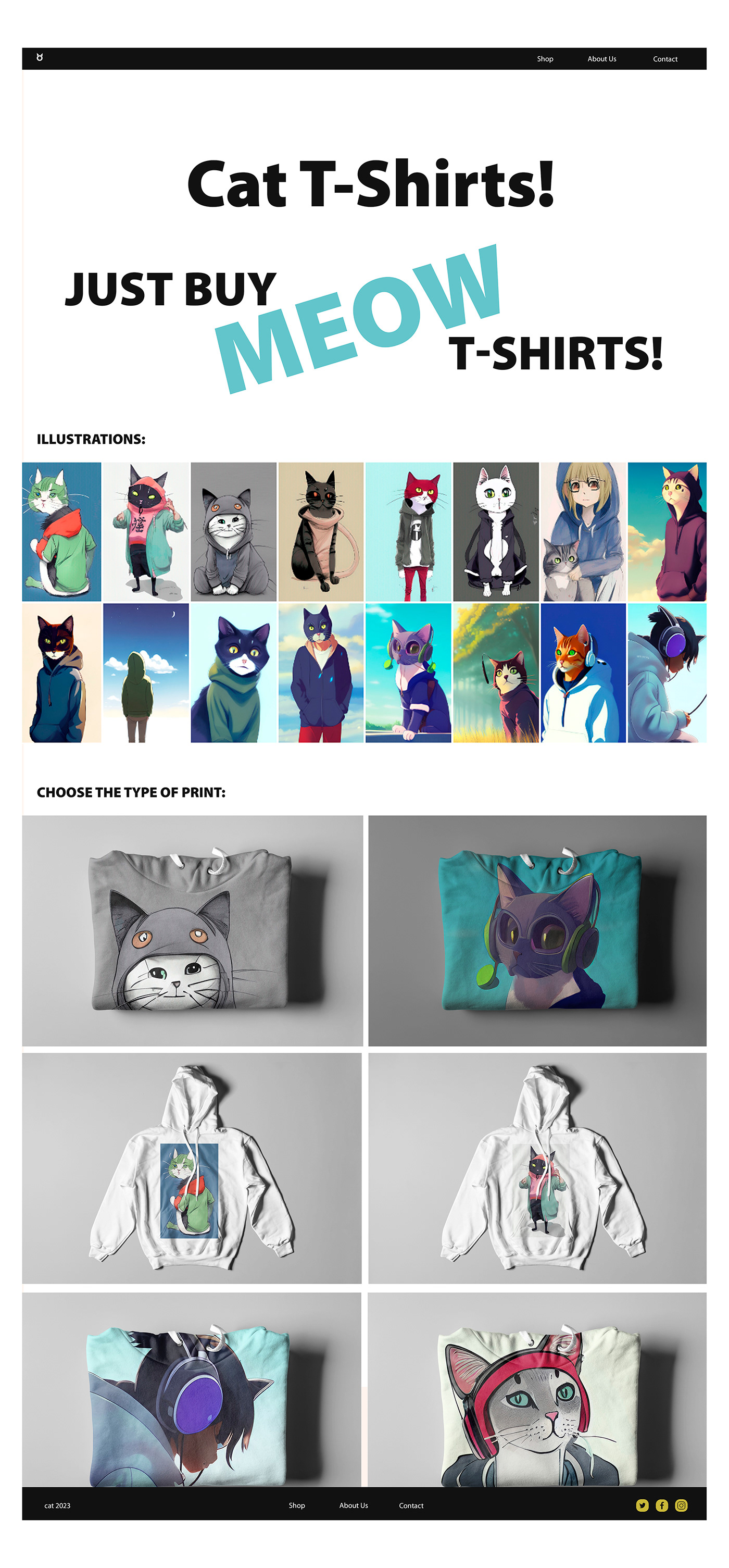 adobe illustrator animals brand cartoon Cat cats digital illustration T-Shirt Design t-shirts visual identity