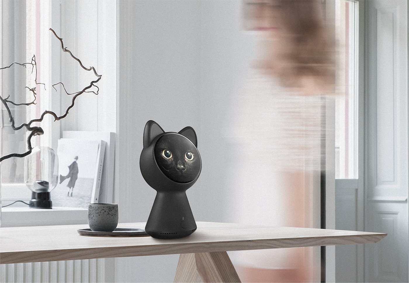 apple GUI Mockup Cat design black Smart speaker concept student project