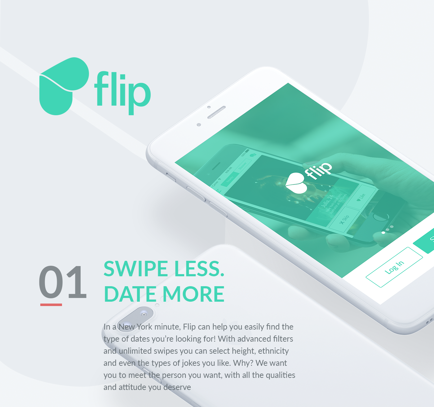flip Dating app mobile UI ux UI/UX graphic design