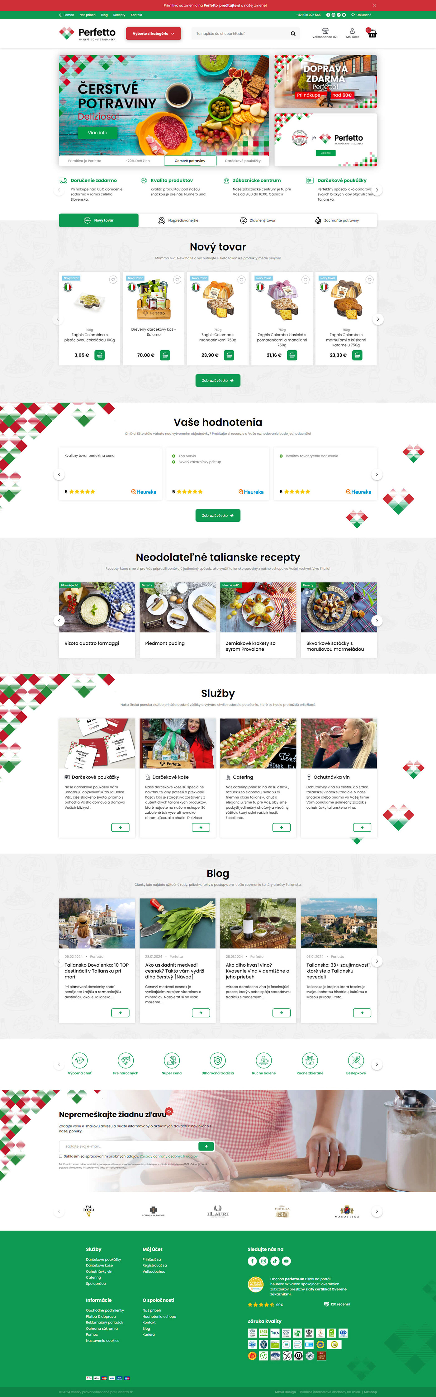 Italian food eshop online store Grocery eshop design Online shop Web Design  graphic design  Graphic Designer italian grocery store