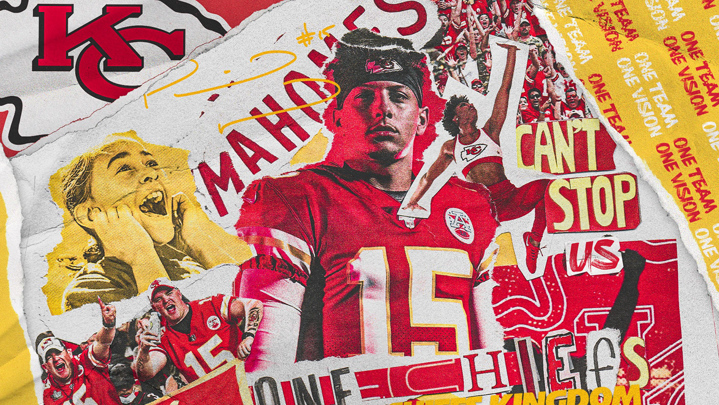 football graphic design  nfl poster print social media Kansas City Chiefs Chiefs