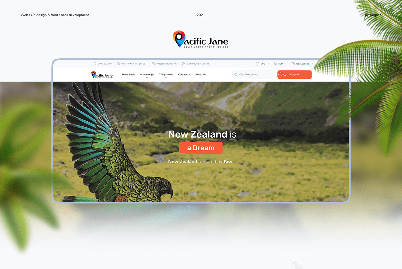 Australia Booking Nature NEW ZELAND tourism Travel trip UI/UX Website wedesign
