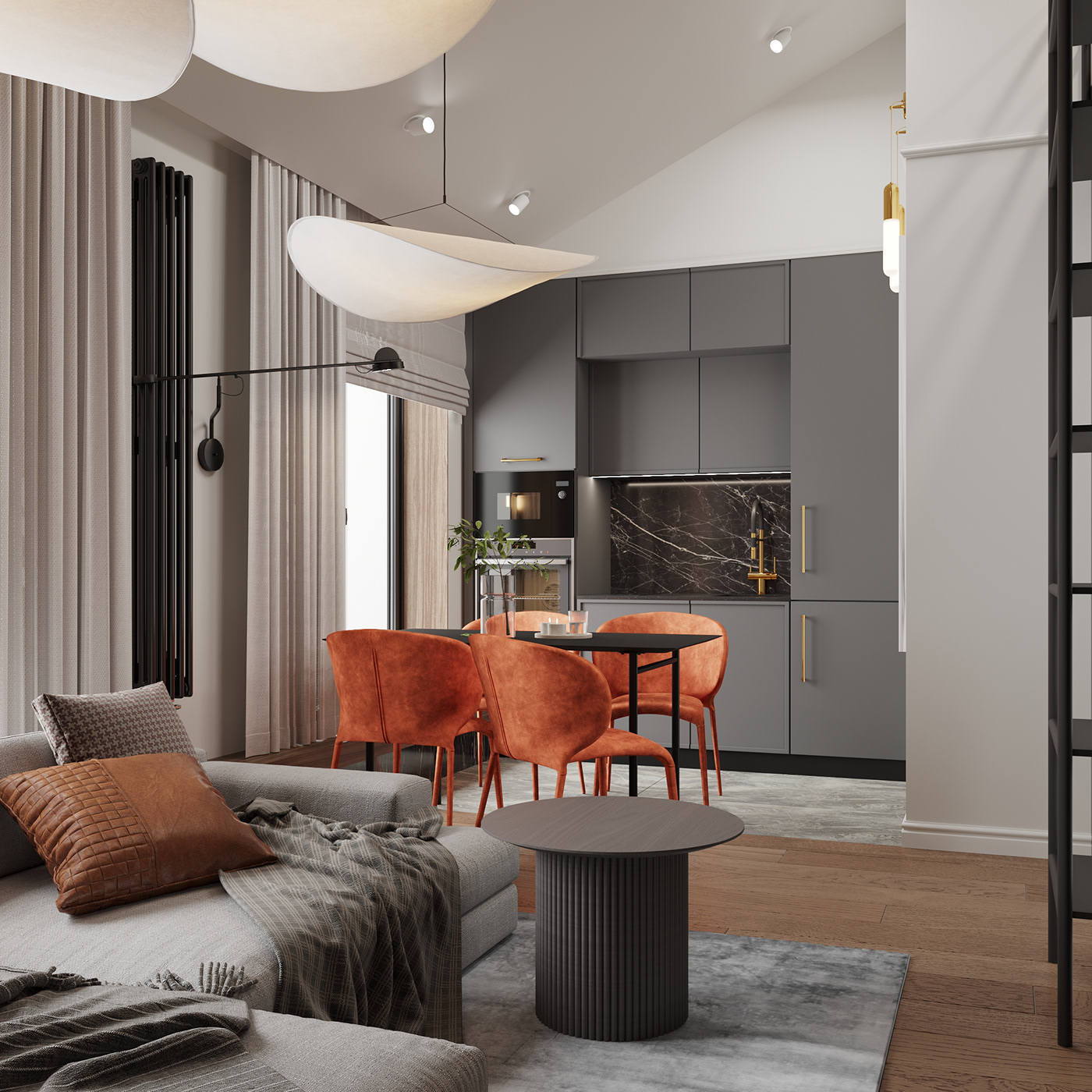 3ds max corona interior design  Render visualization апартаменты визуализация дизайн интерьера